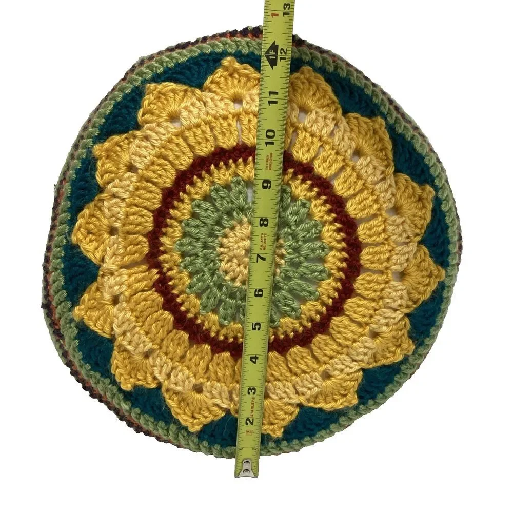 Mandala Handmade Crochet Round Throw Pillow Decor‎ Cushion 12